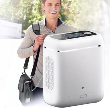 OPLKIOP sopan Portable Oxygen Generator for Travel 1-5L,Dual Modes Lightweight Oxygen Machine with Complete Set of Accessories,ulse Portable Oxygen Machine for Home/Travel Use 90%+-3%,AC/DC