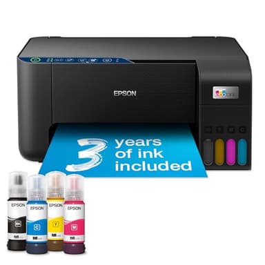 Epson EcoTank ET-2861 A4 Multifunction Wi-Fi Ink Tank Printer, With Up To 3 Years Of Ink Included , Black