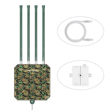 WAVLINK AX3000 Outdoor WiFi 6 Extender Long Range, WiFi 6 Outdoor Wireless Access Point, Support Active PoE, 4x8dBi High-gain antennas, IP67, Up to 128 devices for farm