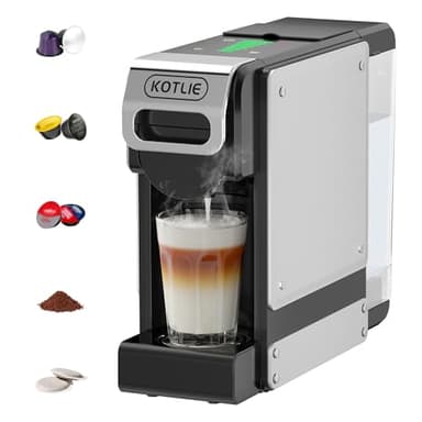 5 in 1 Espresso Single Serve Coffee Machine for Nespresso Original/Dolce Gusto/L’OR/Ground Capsule and ESE Coffee Pods,19Bar Multi-Capsule Coffee Machine ST-550 (ST-550-3)