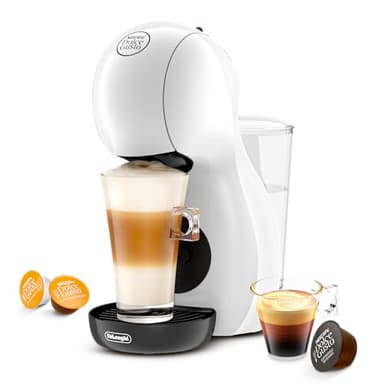 NESCAFÉ DOLCE GUSTO De'Longhi Piccolo XS Pod Capsule Coffee Machine, Espresso, Cappuccino and more, EDG210.WB, 0.8 litres, White and Black