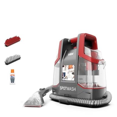 VAX SpotWash Spot Cleaner, For Stains, Spills & Pet Messes, Suitable for Car, Sofa, Upholstery, Carpet, Stairs. Compact, Powerful & Handheld cleaning machine with 250ml Vax Solution, CDCW-CSXS