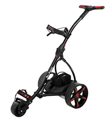 Ben Sayers Electric Golf Trolley | 18-Hole Lithium Battery Trolley | 9 Speed, Auto Distance Function | Over £100 Free Accessories (Black/Red)