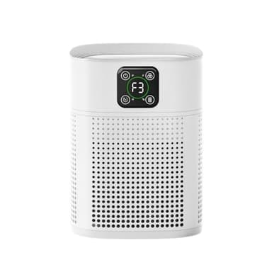 HY1800 Pro Air Purifier for bedroom, for Home Large Room 1080 sqft with 360°Air Inlet, 3 Speeds, 9 timer, Energy Saving 12W for Home, Office, Living Room for Smoke Pollen Pet Dander Odor White