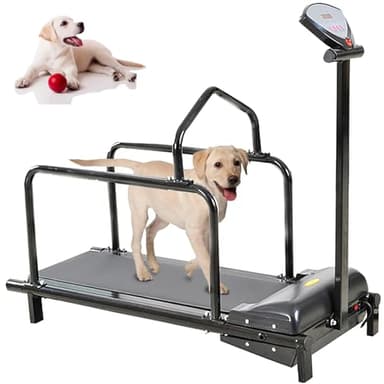 Dog Treadmill for Medium Dogs,Large Dogs,Adjustable Ramp Canine Running Slatmill Machine,with Timer, Dog Slatmill for Indoor Outdoor Healthy