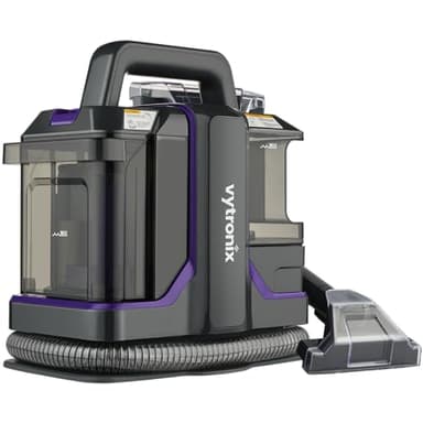 Vytronix SWASH450P Spot Cleaner | Spot & Stain Remover | Clean Up Spills & Pet Messes from Carpets, Stairs, Upholstery & Car Seats | Self Cleaning Function, 450W 1L Capacity Twin Tank Spot Washer