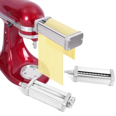 Pasta Maker Attachment Set for KitchenAid Stand Mixers, Included Pasta Sheet Roller, Spaghetti Cutter, Fettuccine Cutter Pasta Maker