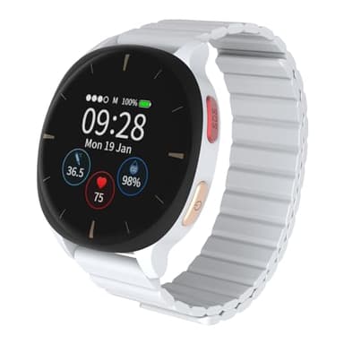 Audar E2 Remote 24/7 Health Monitoring Cellular Watch - Heart Rate, Temperature, Blood Pressure & Oxygen, Fall Detection, GPS SOS Alarm, Multi-user Dashboard and WebApp, Ultra-low Power Consumption