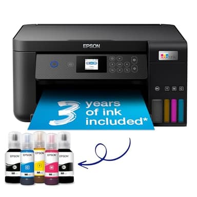 Epson EcoTank ET-2851 A4 Multifunction Air Print and Wi-Fi Ink Tank Printer with double sided printing, Up To 3 Years Of Ink Included