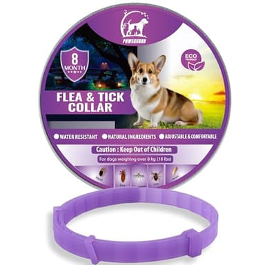Dog Repellent Treatment, Single Pack Repellent Collar, Adjustable for Small Medium Large Dogs, Natural Waterproof Design (Single Pack Purple)