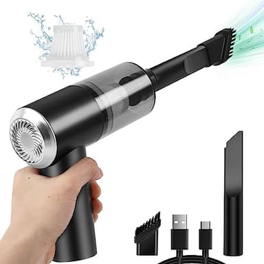 SUMEI Rechargeable Keyboard Vacuum Cleaner Cordless, 42W 3.5Kpa Powerful Hand Held Desk Vacuum Cleaner(with LED Light),Usb Mini Hoover for Car,Pet,Pc,Computer,Laptop,Desktop,Keyboard Cleaning