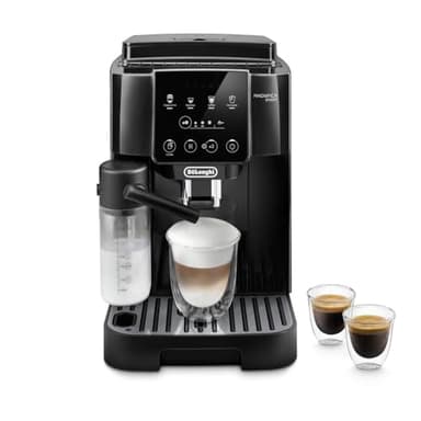 De'Longhi Magnifica Start ECAM220.60.B, Fully Automatic Bean to Cup Coffee Machine with 4 One-Touch Recipes, Soft-Touch Control Panel, Auto Milk, 1450W, Black