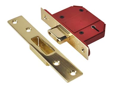 Union Locks Strongbolt 2100S BS 5-Lever Mortice Deadlock 68mm - Brass Satin (Boxed)