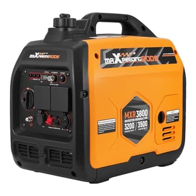 maXpeedingrods 3500W Portable Inverter Generator Petrol Silent, 4 Stroke Sine Wave Generator, Compact and Lightweight for Camping, RV Travel,Home