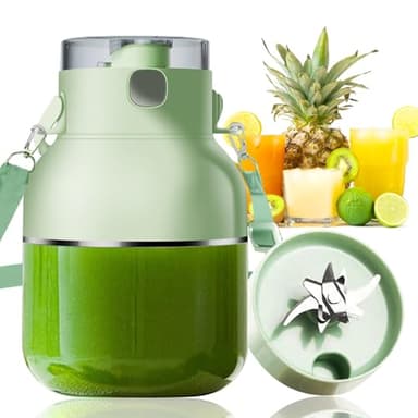 Blender & Smoothie Maker, Portable Juice Blenders for Kitchen and Shakes & Smoothies, 10-Point Stainless Steel Blades with USB Rechargeable, Blend Active with Straw, Large Capacity - Green
