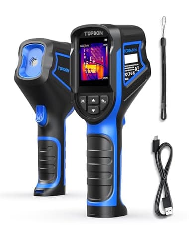 TOPDON TC004 Mini Thermal Imaging Camera, 240x240 IR Resolution Handheld Infrared Camera, 15-Hour Battery Life, 25Hz Refresh Rate,-20°C to 450°C Temp Range, High/Low Temp Alerts
