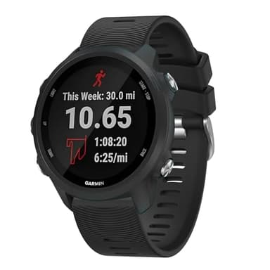 Strap for Garmin Forerunner 245 645, 20mm Width Replacement Silicone Watch Bands for Garmin Forerunner 55/158/245 Music/645 Music,Black