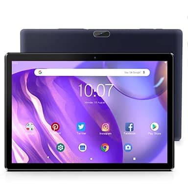 PRITOM 10 inch Android WiFi Tablet Android, 64GB ROM, Expandable to 512GB, Quad Core Processor, HD IPS Screen, 5000mAh Battery, Dual Camera, Bluetooth, Tablet (Black)