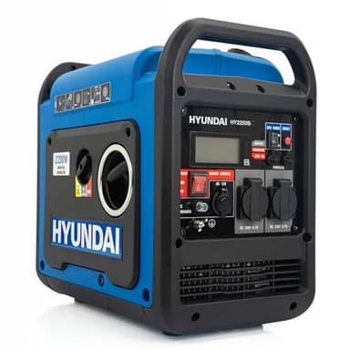 Hyundai 2200W / 2.2kW Portable Petrol Inverter Generator – Lightweight, Quiet & Fuel-Efficient Power Source with Pure Sine Wave Output for Camping, Caravans & Outdoor Use