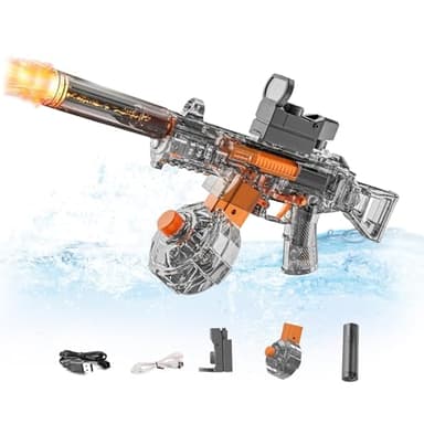 Electric Water Gun, 2025 New Automatic Water Gun, 26FT Super Powerful Pistol, Large Capacity Water Squirt Guns, Water Pistols Water Toy Guns for Summer Swimming Pool Beach Party (Grey)