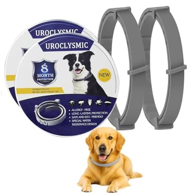UroClysmic 2 Pack Dog Collar for Infection Prevention, Waterproof & Adjustable, Natural Essential Oils, 16-Month Protection, Safe & Comfortable for Dogs Over 7 Weeks