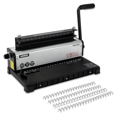 RAYSON Wire Binding Machine, Punches 23 Hole, Binds 210 Sheets, 2:1 Pitch, A4, TD-1221