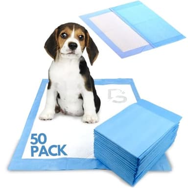 Discount Seller Puppy Training Pads 50 Packs (60x60cm) Multi-Layered Puppy Pads and Highly Absorbent Odour Locking Dog Pads—Anti-Slip and Disposable Incontinence Pads & Pee Pads for Dogs