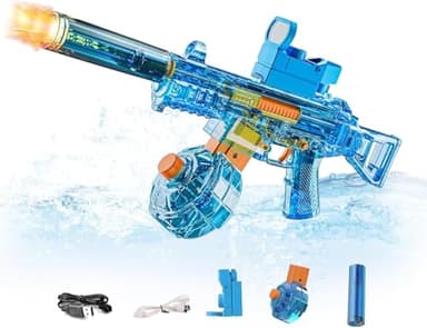 Electric Water Gun, 2025 New Automatic Water Gun, 26FT Super Powerful Pistol, Large Capacity Water Squirt Guns, Water Pistols Water Toy Guns for Summer Swimming Pool Beach Party (Blue)