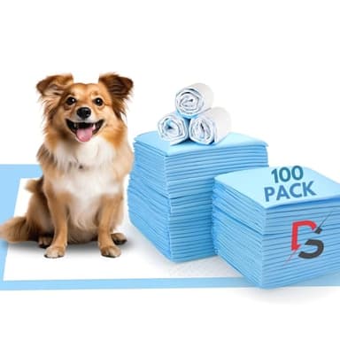 Discount Seller Large Puppy Pads 100 Packs (60x60cm) Multi Layered Leakproof Incontinence Pads, Super Absorbent and Odour Locking Dog Training Pads—Anti-Slip and Disposable Dog Pee Pads
