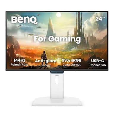 BenQ GW2490TE 23.8” 1080p FHD 144Hz IPS Eye-Care Home Office Monitor, USB-C, Visual Optimizer, Flicker-free, Low Blue Light, Height Adjustable, Slim Bezel, TUV-Certified, Ergonomic design, Eye-CareU