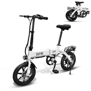 BPB Electric Bike. 14" Folding E Bike UK Legal 250W Motor 36V-8Ah Removable Battery Up to 50KM Range 2 Riding Modes. City Commute Electric Bikes Smart LCD Dual Disc Brakes. Urban eBike Adults/Youths