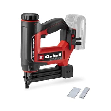 Einhell Cordless Nail Gun Stapler 18V Power X-Change, 20 Shots/min, max. 25 mm Staple Length, max. 32 mm Nail Length, incl. 300 Staples and Nails Each, Without Battery TE-CN 18/32 Li - Solo
