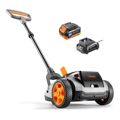 VonHaus Lawnmower Cordless – Electric Small/Mini Lawn Mower for All Types of Grass – 18V Battery, Charger, 210mm Working Width, Foldable Height Adjustable Handlebar, 3 Depth Settings, Carry Handle