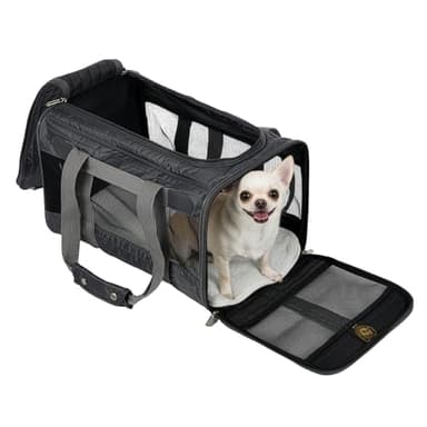 Sherpa Original Deluxe Travel Pet Carrier, Airline Approved & Guaranteed On Board - Charcoal Gray, Medium