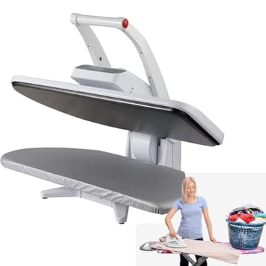 Heavy-duty Ironing Steam Press, Commercial Heavy-Duty Steam Press with Stand, 1800W Large Ironing Press Machine, 50kg Pressure, 800×310mm Press Area, Electronic Steam Iron Press (Independent)