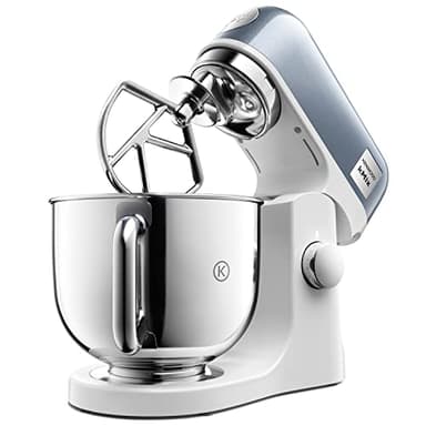 Kenwood kMix Stand Mixer KMX760ABL for Baking, Stylish Kitchen Mixer with K-beater, Dough Hook and Whisk, 5 L Stainless Steel Bowl, Removable Splash Guard, 1000 W, Editions Blue