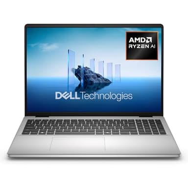 Dell 16 Laptop DC16256 Copilot+ PC 16-Inch 2K (1920x1200), AMD Ryzen AI 7 350, AMD Radeon Graphics, 32GB DDR5 RAM, 1TB SSD, Windows 11 Home, Fingerprint Reader, UK Qwerty Backlit Keyboard, Silver