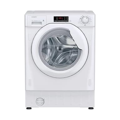 Candy Smart Integrated Washer Dryer, 9 Kg Wash plus 5 Kg Dry, Combined Cycle Class E, 1400 RPM, 3 Rapid Cycles, White, 60x53x82 cm - CBD 495D14-80