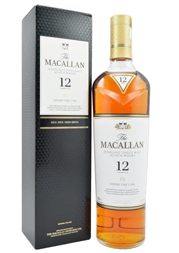 The Macallan 12 Years Old Sherry Oak | Scotch | Highland | Single Malt Whisky | Dried Fruit, Oak Spice and Nutmeg | European Oak Sherry Seasoned Casks | 40 Percent ABV | 70 cl (Package may vary)