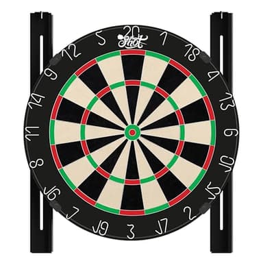 Shot! - Voyager Dartboard Door Hanger | Portable & Adjustable | No Wall Damage | Compatible with 0-6.5cm Door Thickness | Suitable for Apartments & Travel, Black, Steel