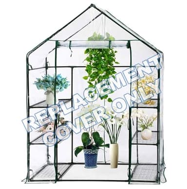 Taylor & Brown Replacement Spare Clear Plastic PVC Cover for Walk In Greenhouse, 143x73x195cm, Plant/Grow Houses Cold Frames Fits Most Walk In Greenhouses
