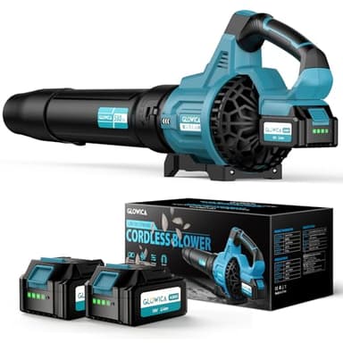Leaf Blower Cordless, 8000mAh Battery with Fast Charger, Lightweight Electric Garden Blowers with Turbo Boost, 257 km/h & 3 Speed Levels for Lawn Care,Yard,Garage,Leaves,Snow,Dust,and Debris Removal