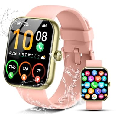 Smart Watch for Women, 2026 Release (Answer/Make Call) 1.96" HD Fitness Tracker Running Watch, IP68 Waterproof, Pedometer,Step/Sleep/Heart Rate Monitor,110+ Sport Mode Smartwatch for Android Phone