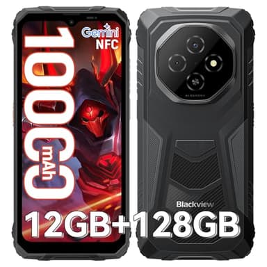 Blackview Fort1 Rugged Smartphone(AI)-10000mAh 18W, Android 15, 12GB+128GB/2TB, 6.56" 90Hz,IP69K Waterproof 4G Dual SIM Mobile Phones, NFC/OTG/GPS/3 Card Slots/Glove Mode,Rugged Phone 2025