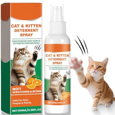 Ohohoo Anti-Scratch Cat Spray – Safe & Effective Training for Indoor & Outdoor Use. Protect Furniture, Sofas, Rugs & Restricted Areas. New Formula for Better Results