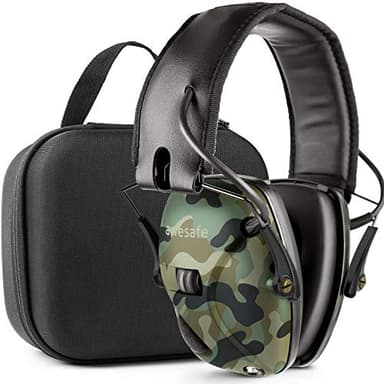 awesafe Electronic Ear Defenders Ear Protection for Adults Shooting Hearing Protection Safety Earmuffs with Hard Storage Case, NRR 24dB