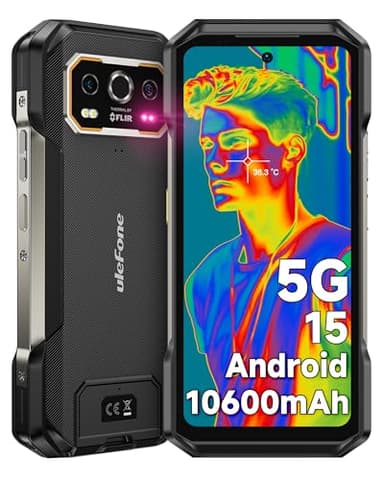 Ulefone Armor 27T Pro 5G Rugged Smartphone, Thermal Imaging 24GB+256GB Android 15, 10600mAh 33W, 50MP+64MP Night Vision 6.78" 120Hz Corning Gorilla Glass Victus, Dual SIM Mobile Phones