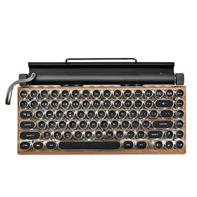 Knadgbft Retro Typewriter Keyboard Wireless Bluetooth Mechanical Keyboards 83 Keys Computer Keyboard for Laptop PC Gaming