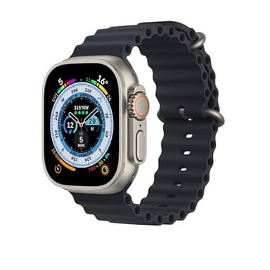 Apple Watch Ultra 2 (GPS+CELLULAR, 49MM) Titanium Case with Black Ocean Band, One Size (Renewed)