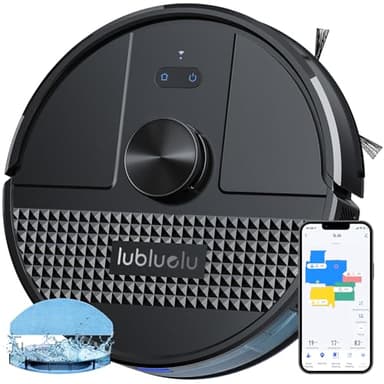 Lubluelu Robot Vacuum Cleaner with Mop, Upgraded 5500Pa Robotic Vacuums with Lidar Navigation, 5 Maps, Smart NO-GO Zones, WiFi/App/Alexa, 3 in 1 Robotic Vacuum for Pet Hair, Carpet, Hard Floor